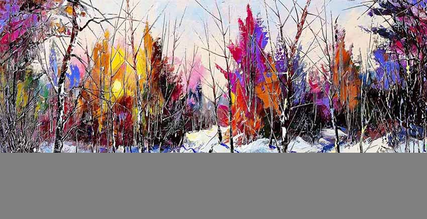 Canvas Wall Art Canvas Print Oil Paint Effect