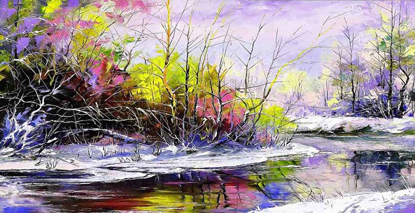 Canvas Wall Art Canvas Print Oil Paint Effect