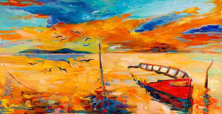 Canvas Wall Art Canvas Print fishing boat
