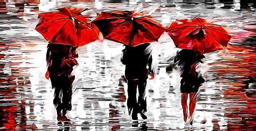 Canvas Wall Art Canvas Print Red Umbrella