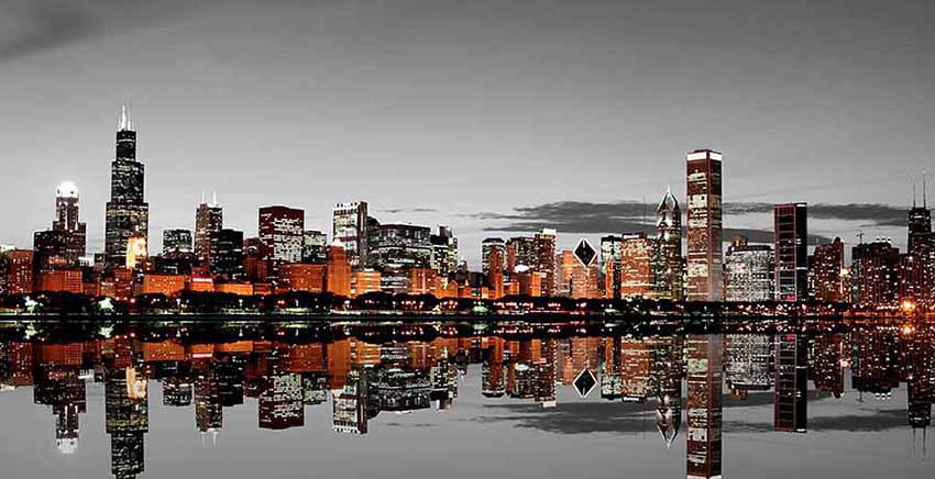 Canvas Wall Art Canvas Print Chicago Skyline