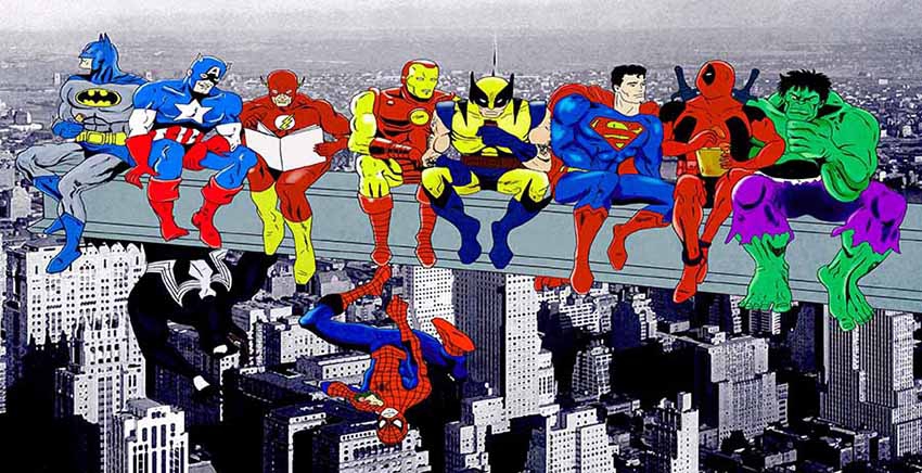 Super Heroes Launch Time Canvas Wall Art Canvas Print Pop Art