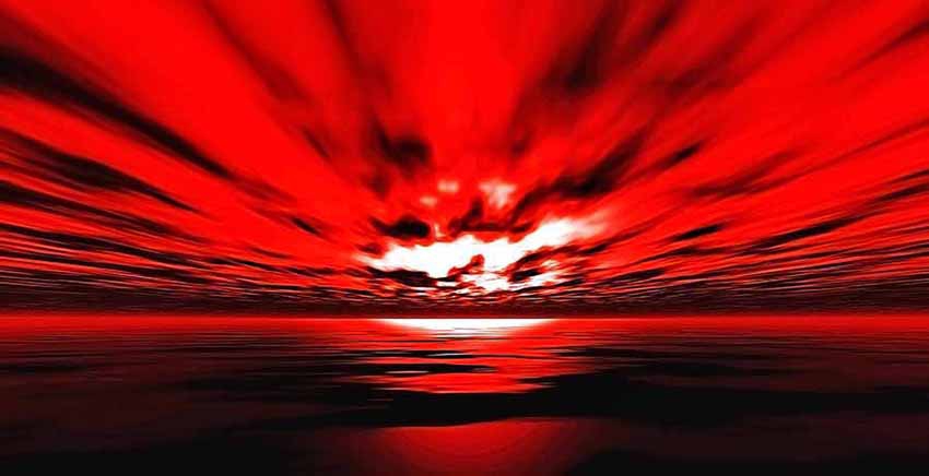 Red Sunset Canvas Wall Art Canvas Print