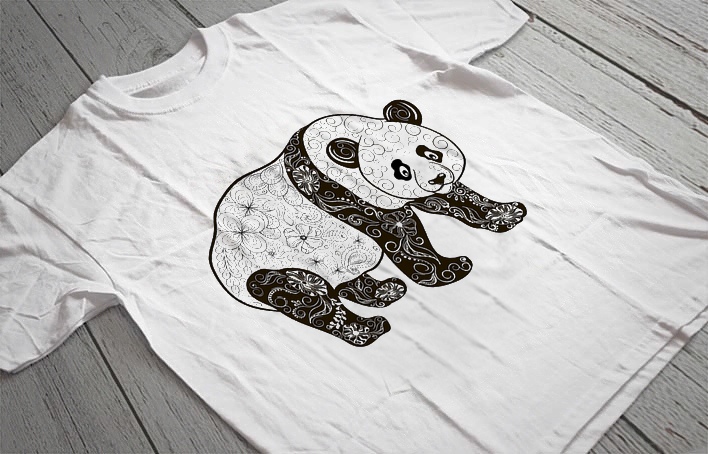 Regular Fit Printed T-Shirt panda