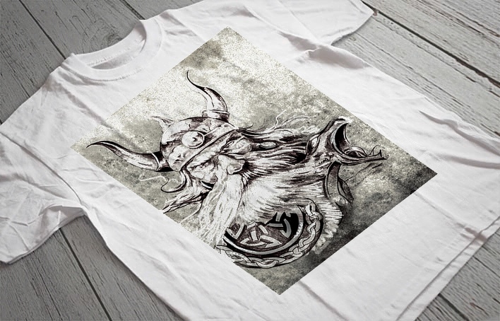 Regular Fit Printed T-Shirt  Viking