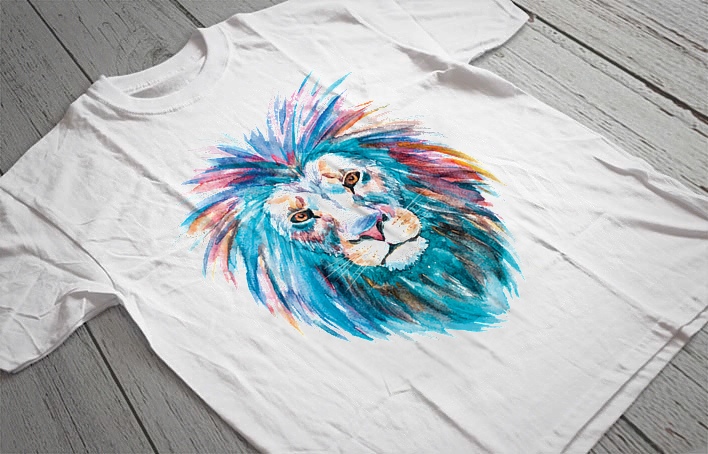 Regular Fit Printed T-Shirt  Lion
