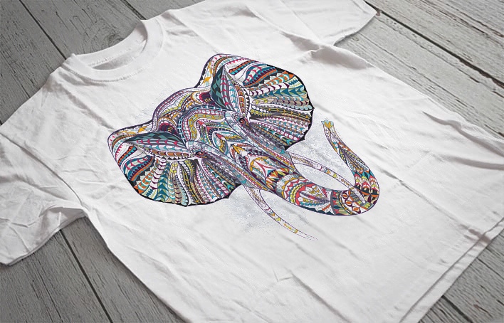 Regular Fit Printed T-Shirt  Elephant
