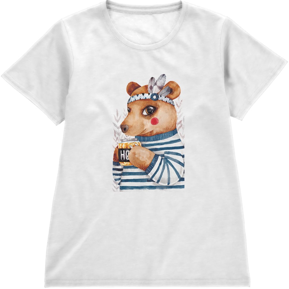 Regular Fit Printed T-Shirt  Bear — image 4
