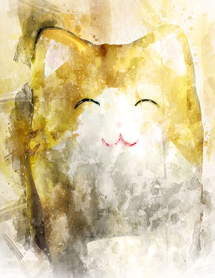 Regular Fit Printed T-Shirt  water colour — image 6