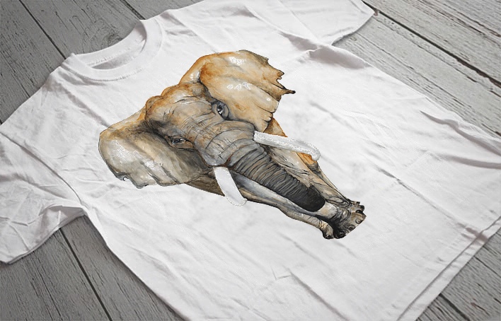 Regular Fit Printed T-Shirt  Elephant