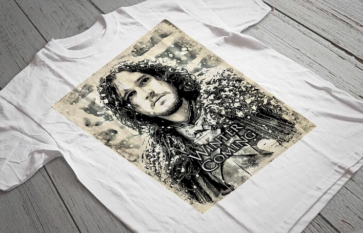 Regular Fit Printed T-Shirt John Snow