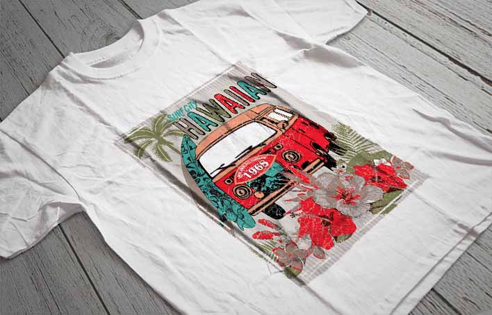 Regular Fit Printed T-Shirt Campervan
