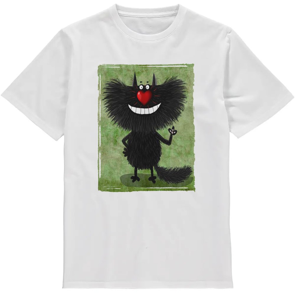 Regular Fit Printed T-Shirt Cat — image 2