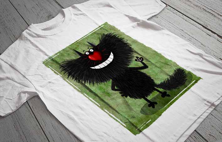 Regular Fit Printed T-Shirt Cat