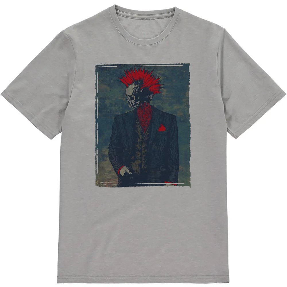 Regular Fit Printed T-Shirt Punk Skeleton — image 3