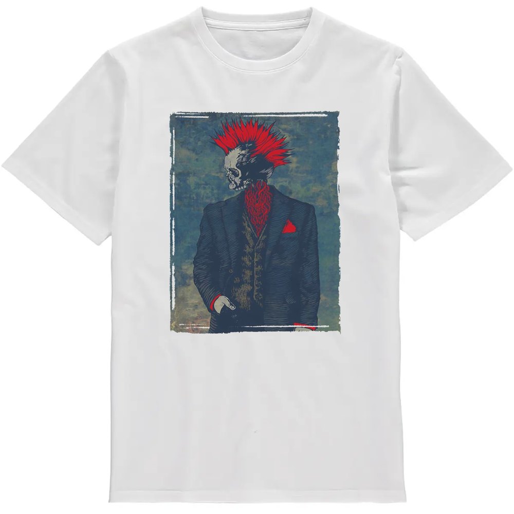 Regular Fit Printed T-Shirt Punk Skeleton — image 2