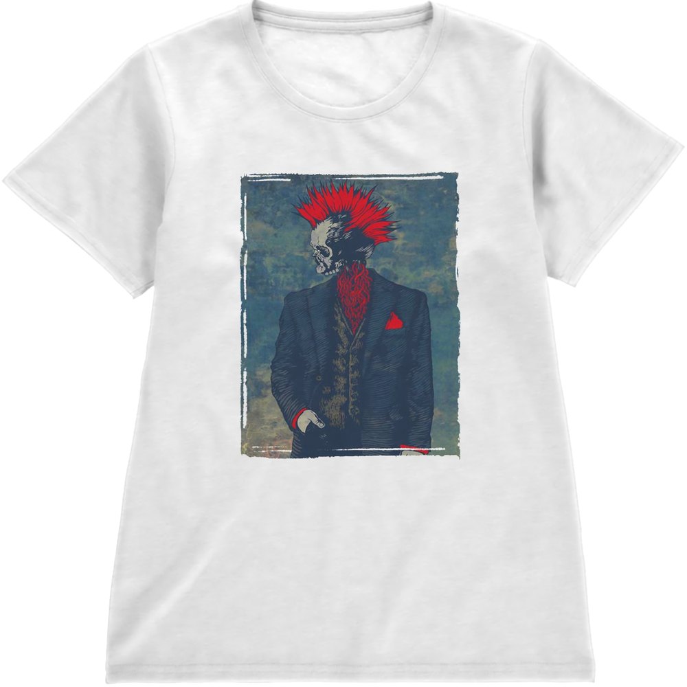 Regular Fit Printed T-Shirt Punk Skeleton — image 4