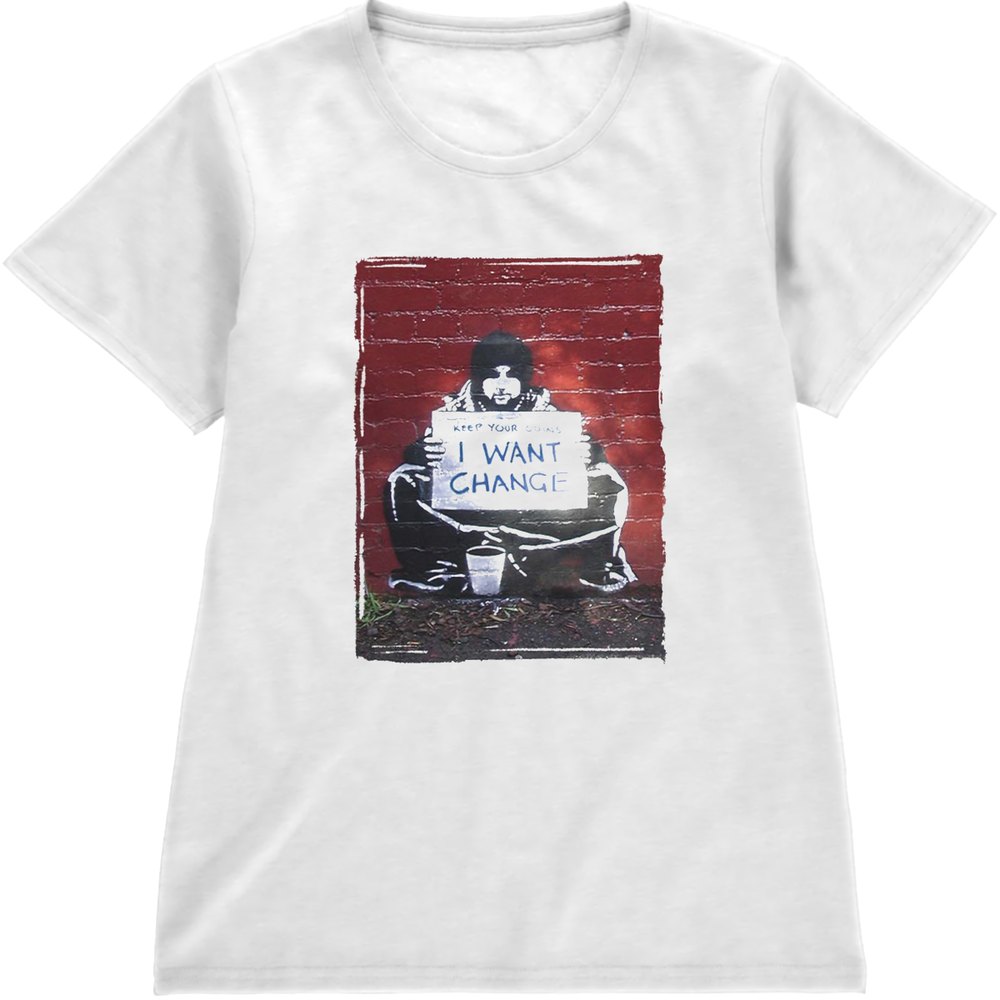 Regular Fit Printed T-Shirt Banksy Keep Your Coins — image 4