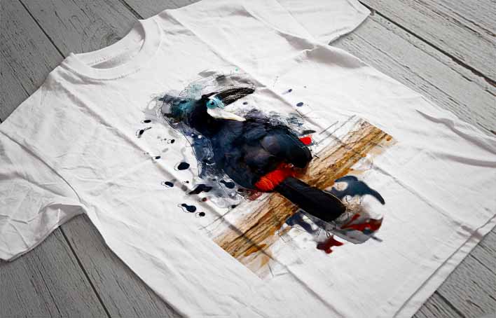 Regular Fit Printed T-Shirt Bird