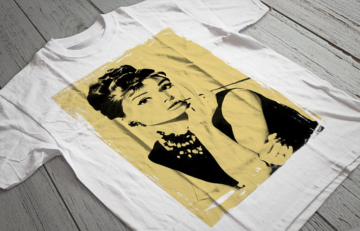 Regular Fit Printed T-Shirt Audrey Hepburn