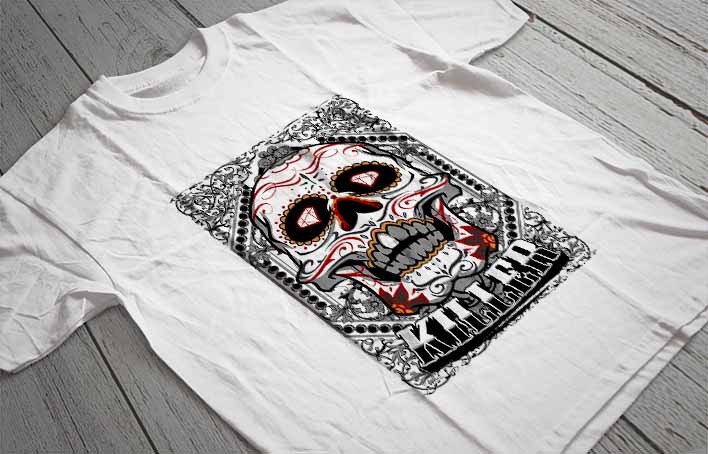 Regular Fit Printed T-Shirt Sugar Skull