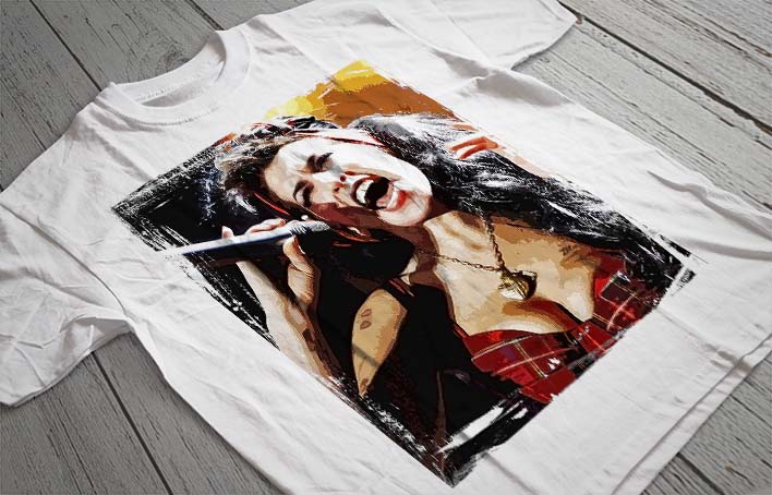 Regular Fit Printed T-Shirt Amy Winehouse