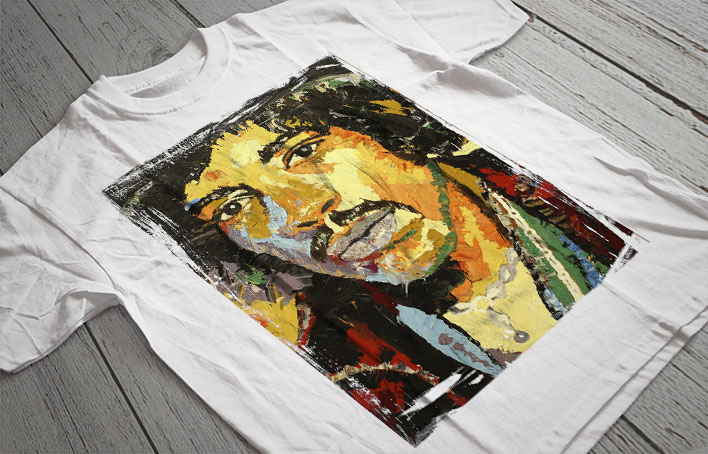 Regular Fit Printed T-Shirt Bob Marley