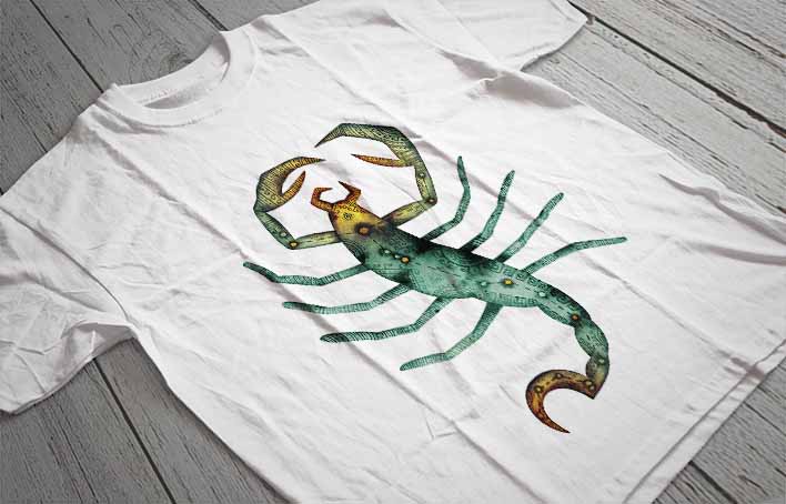 Regular Fit Printed T-Shirt Scorpion