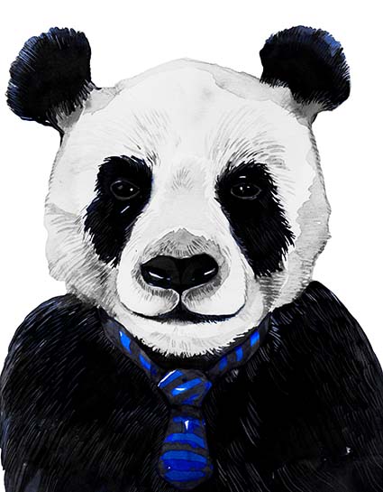 Regular Fit Printed T-Shirt Panda — image 6