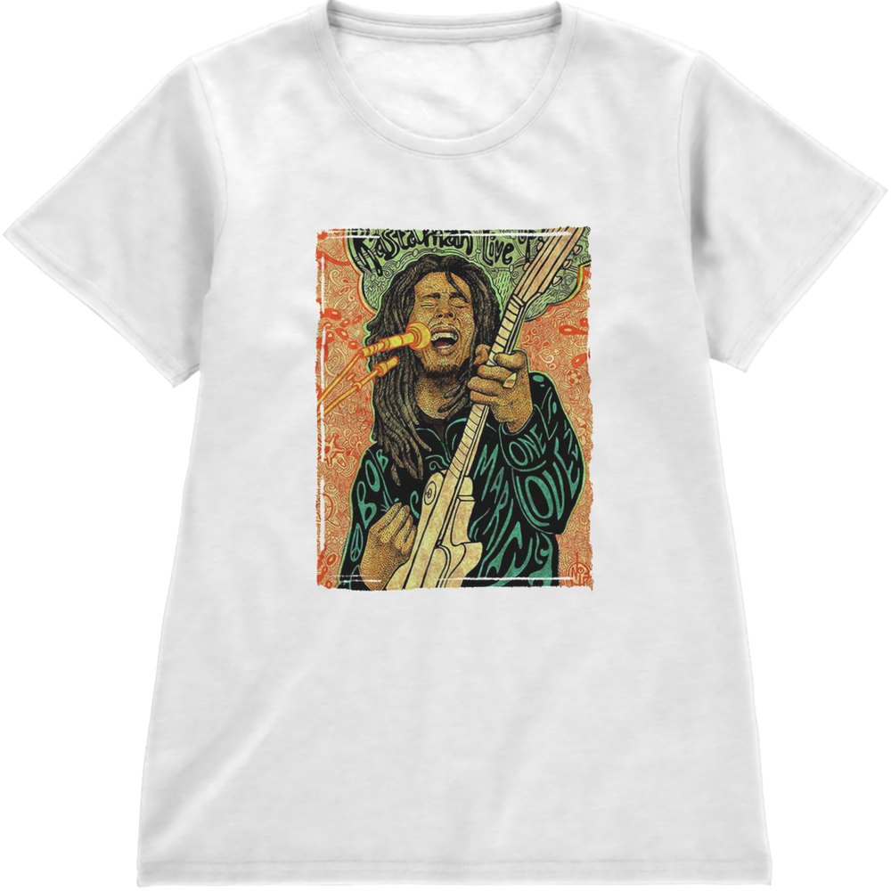 Regular Fit Printed T-Shirt Bob Marley — image 4