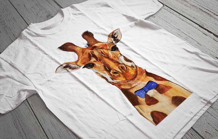 Regular Fit Printed T-Shirt Giraffe