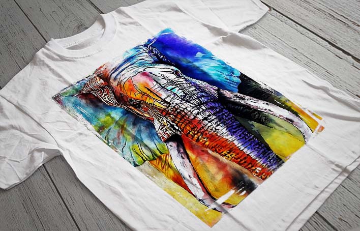 Regular Fit Printed T-Shirt Elephant