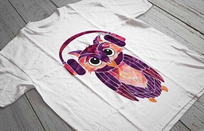 Regular Fit Printed T-Shirt Owl