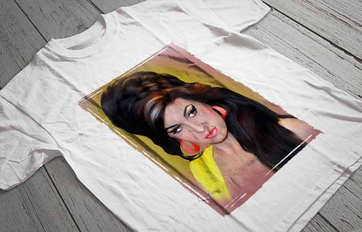 Regular Fit Printed T-Shirt Amy Winehouse