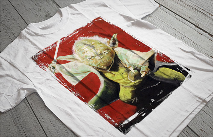 Regular Fit Printed T-Shirt Yoda