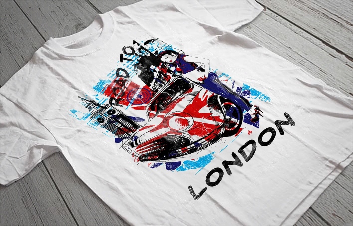 Regular Fit Printed T-Shirt London Mini Cooper