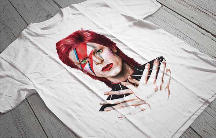 Regular Fit Printed T-Shirt David Bowie