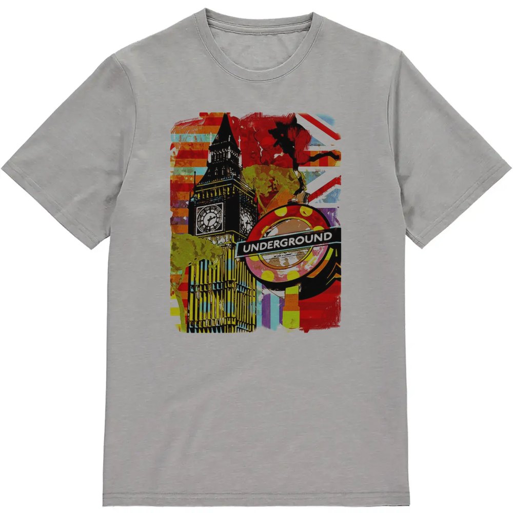 Regular Fit Printed T-Shirt London Big Ben Underground — image 3