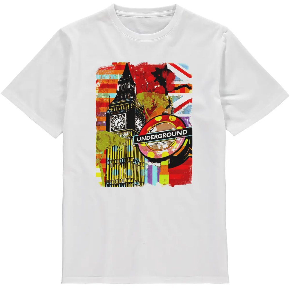 Regular Fit Printed T-Shirt London Big Ben Underground — image 2