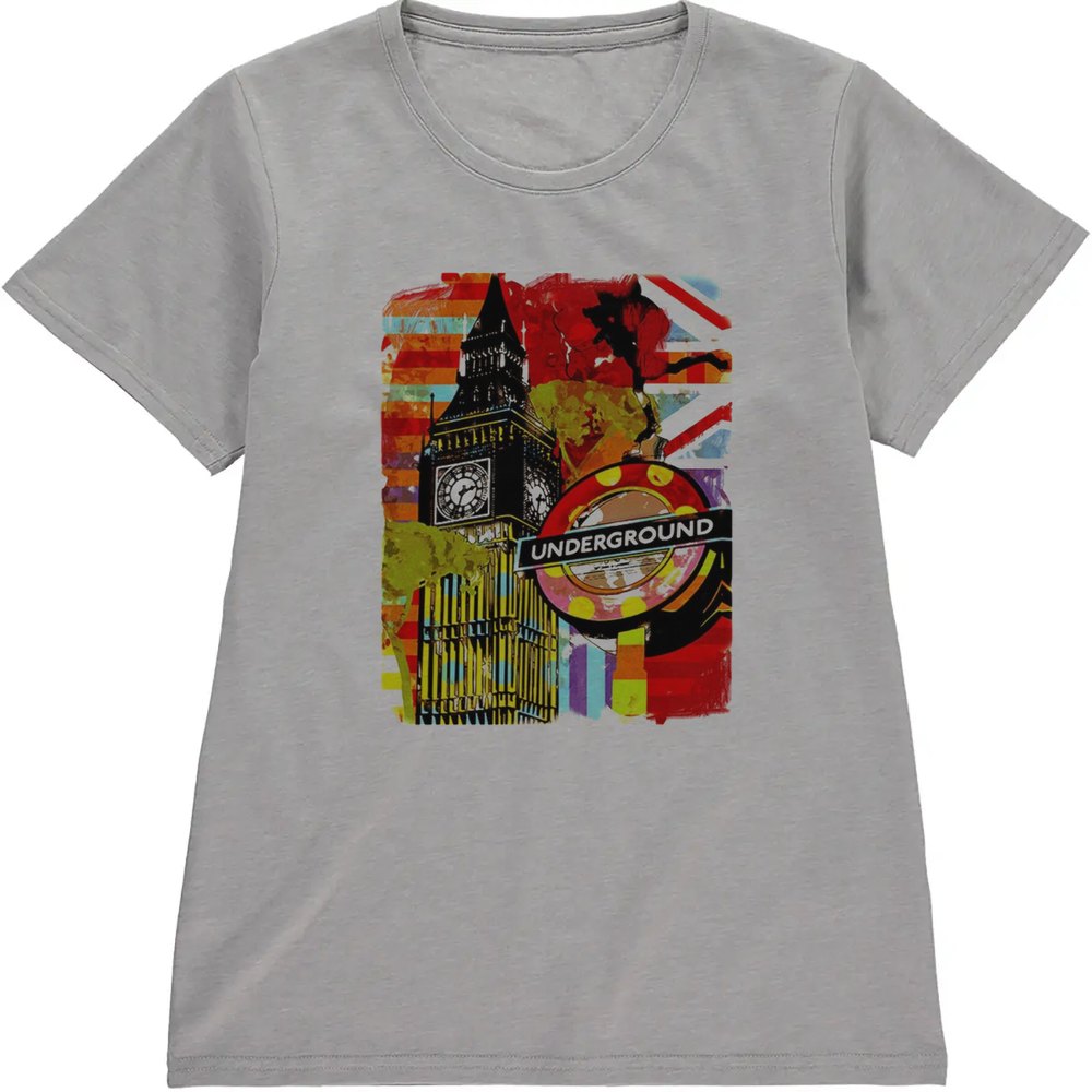 Regular Fit Printed T-Shirt London Big Ben Underground — image 5