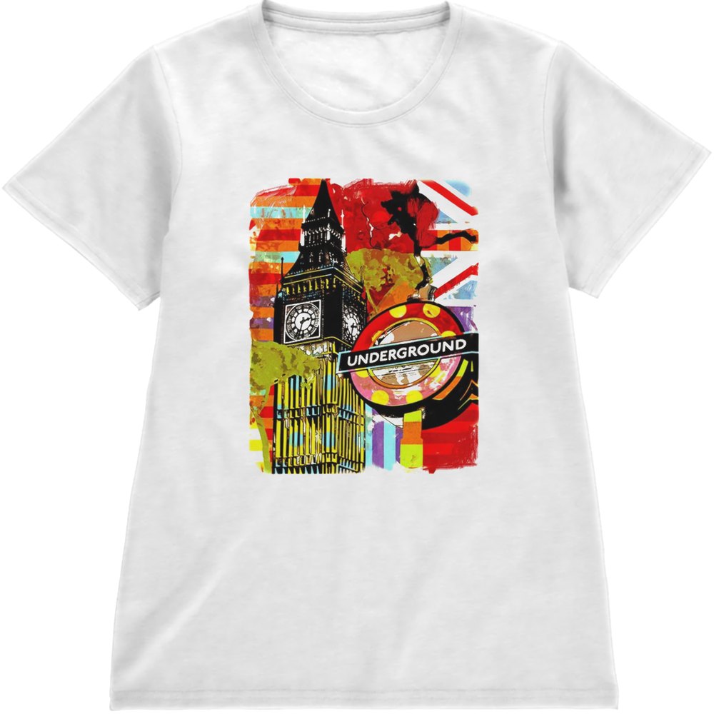 Regular Fit Printed T-Shirt London Big Ben Underground — image 4