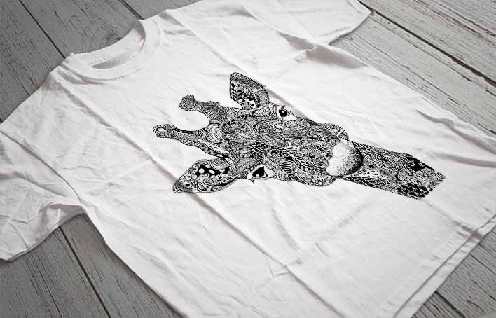 Regular Fit Printed T-Shirt Giraffe