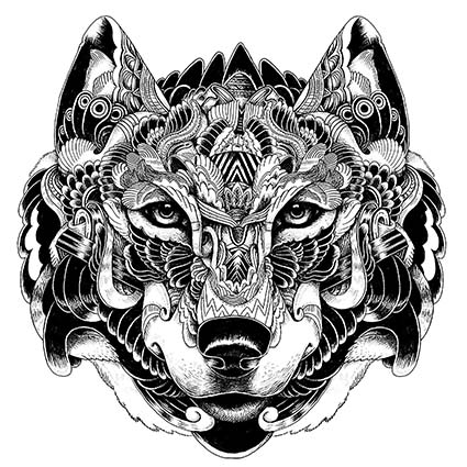Regular Fit Printed T-Shirt Wolf — image 6
