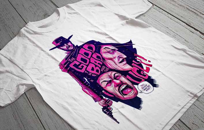 Regular Fit Printed T-Shirt The Good The Bad and The Ugly
