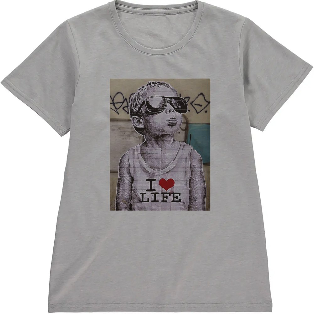 Regular Fit Printed T-Shirt Banksy I Love Life — image 5