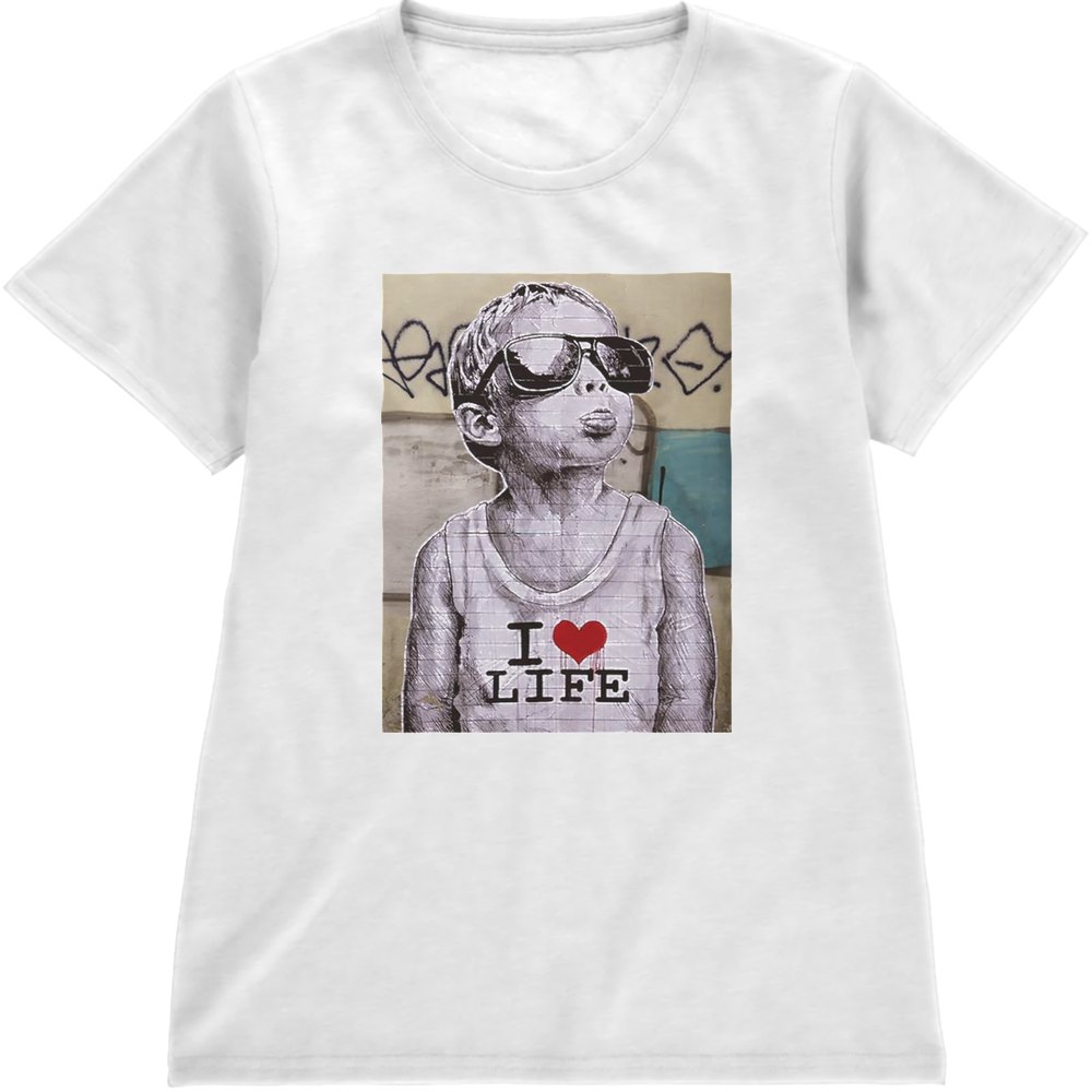 Regular Fit Printed T-Shirt Banksy I Love Life — image 4