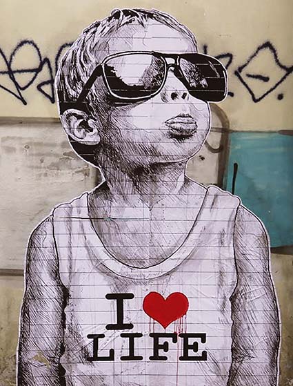 Regular Fit Printed T-Shirt Banksy I Love Life — image 6