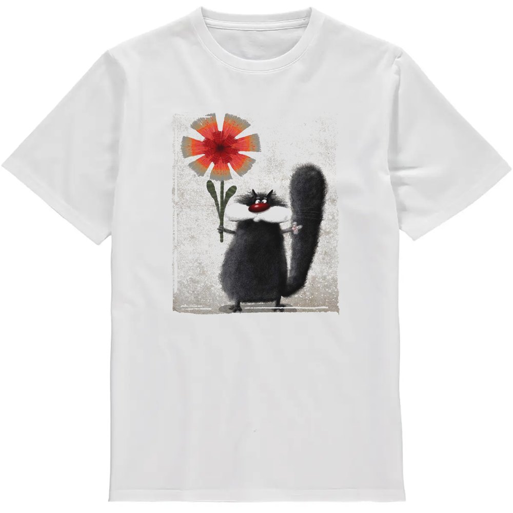 Regular Fit Printed T-Shirt Cat — image 2