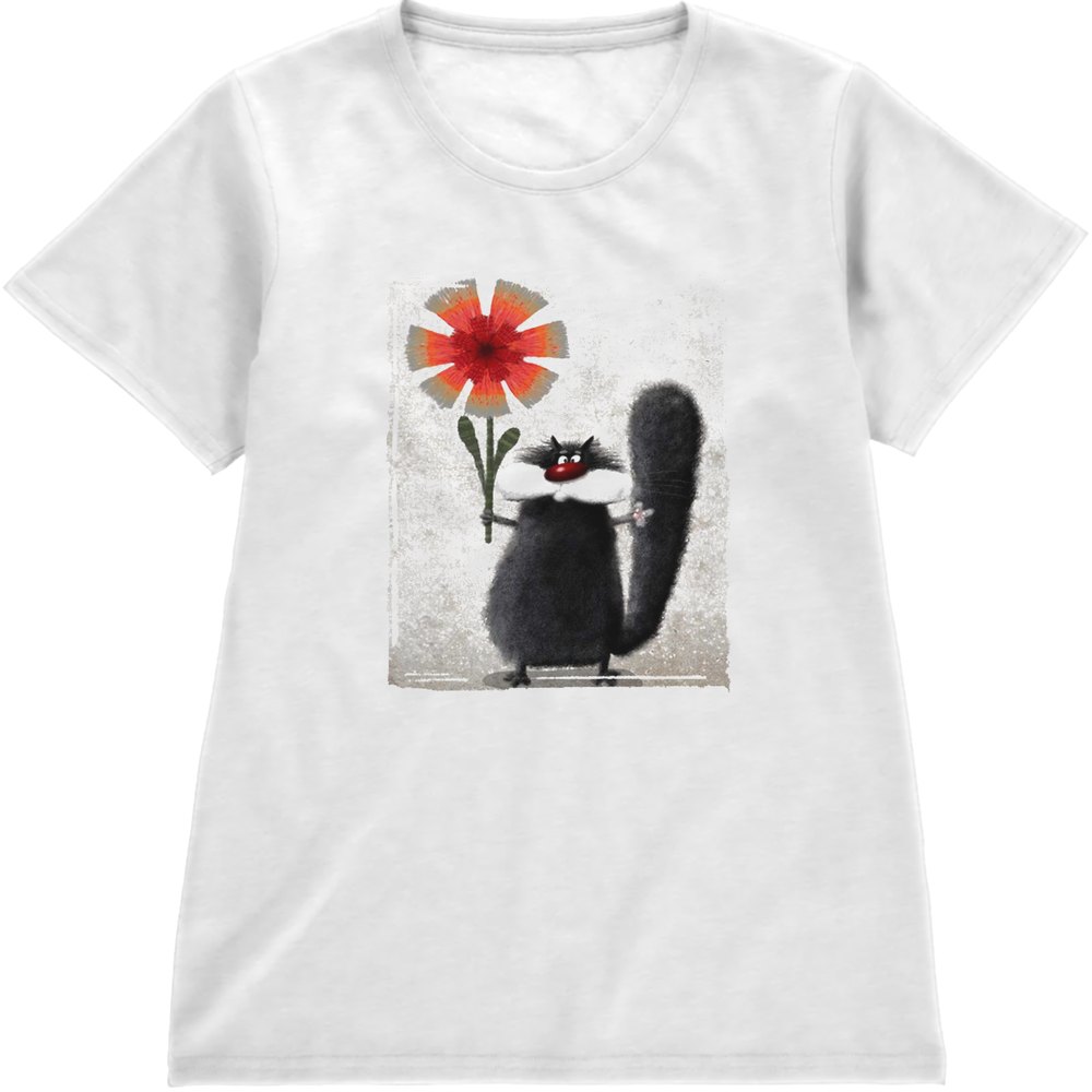 Regular Fit Printed T-Shirt Cat — image 4