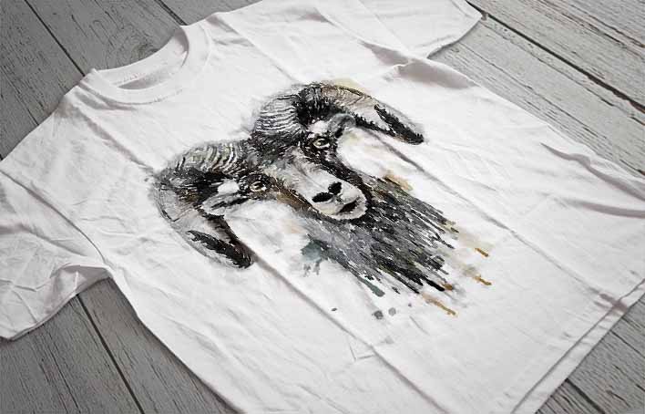 Regular Fit Printed T-Shirt Ram